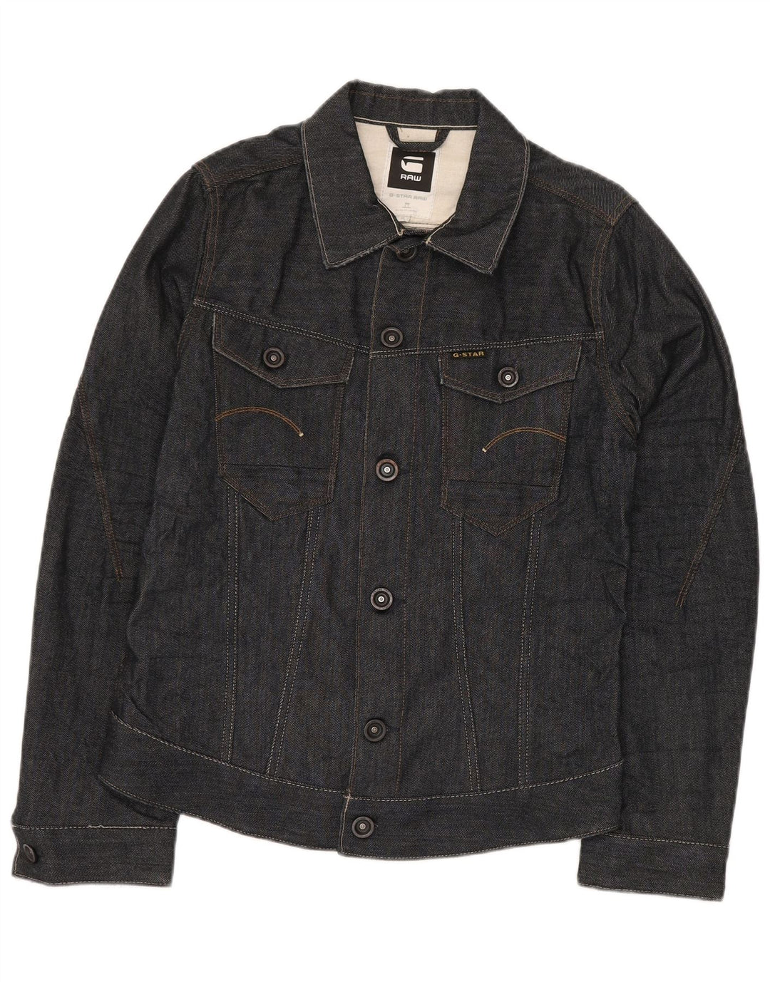 G-STAR Womens Denim Jacket UK 14 Medium Navy Blue Cotton