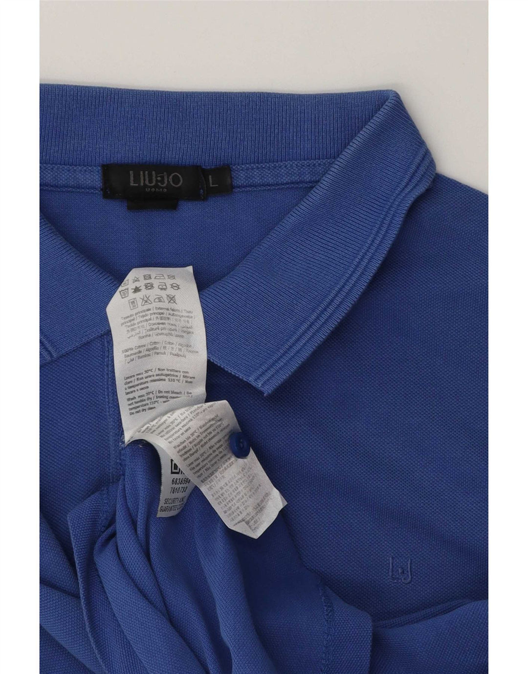 Liu Jo Mens Polo Shirt Large Blue Cotton
