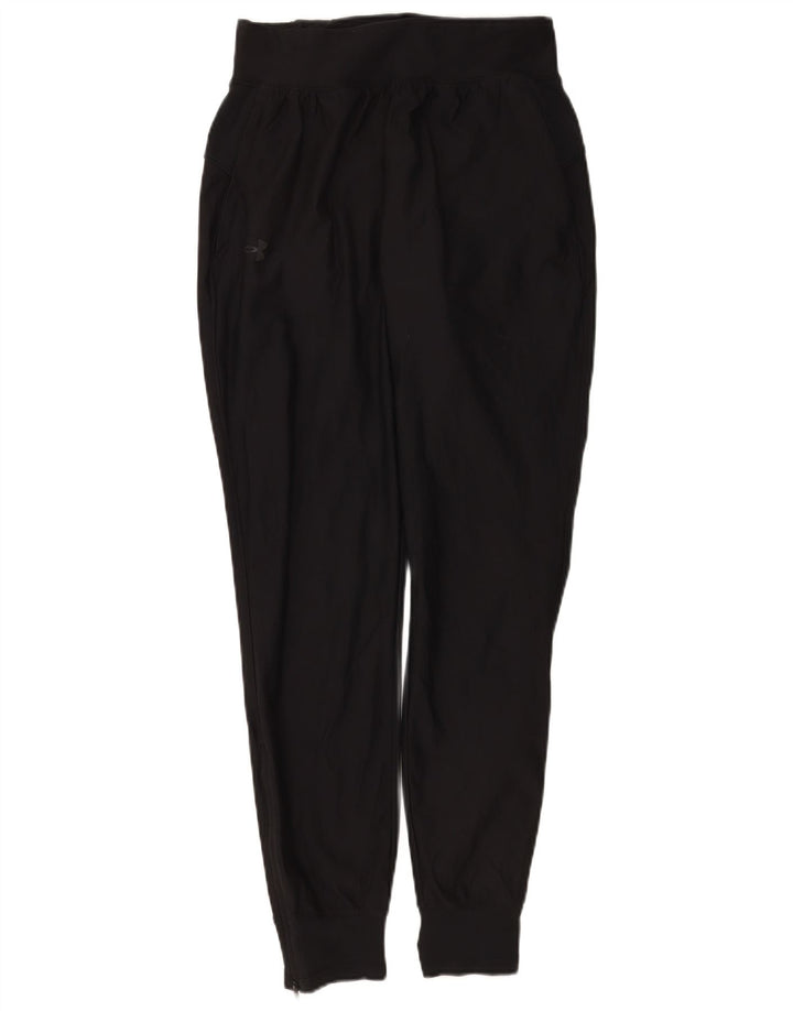 Under Armour Womens Tracksuit Trousers Joggers UK 8 Small  Black Elastane