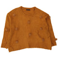 ZARA Womens Oversized Crew Neck Jumper Sweater UK 14 Medium Brown Acrylic