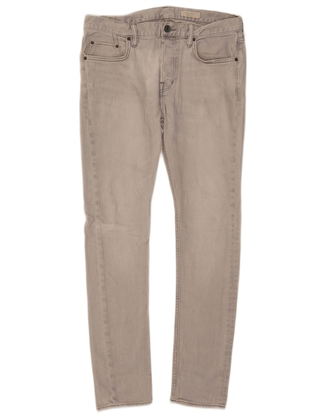 All Saints Mens Cigarette Skinny Jeans W35 L31 Grey