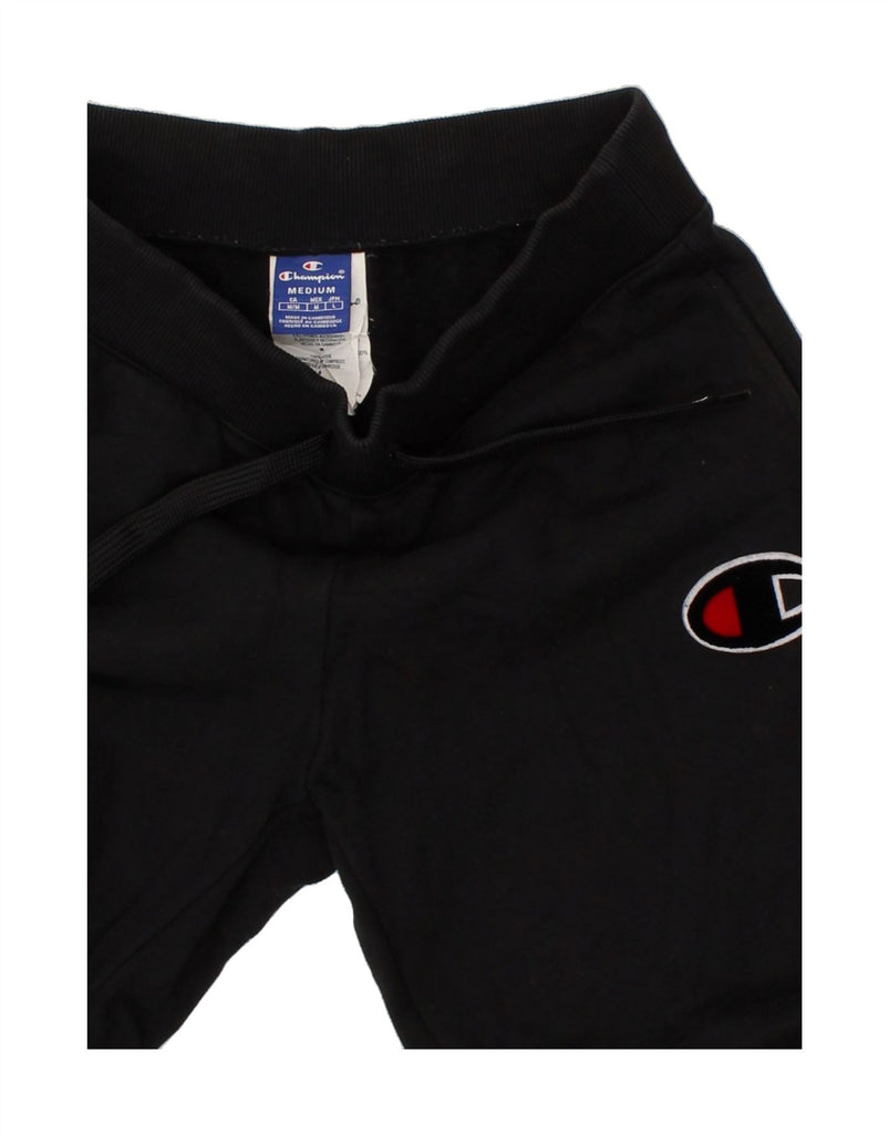 CHAMPION Womens Graphic Tracksuit Trousers Joggers UK 12 Medium Black | Vintage Champion | Thrift | Second-Hand Champion | Used Clothing | Messina Hembry 