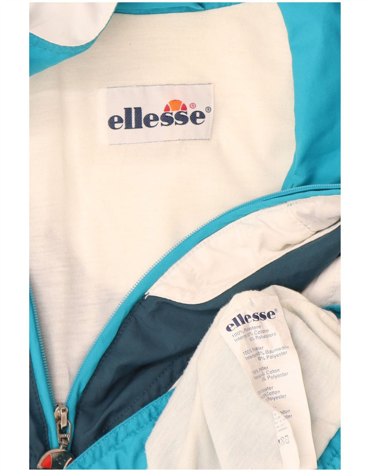 Ellesse Mens Graphic Tracksuit Top Jacket Large Blue Colourblock Polyester