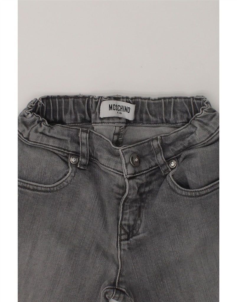 MOSCHINO Girls Straight Jeans 4-5 Years W20 L19 Grey Cotton | Vintage Moschino | Thrift | Second-Hand Moschino | Used Clothing | Messina Hembry 