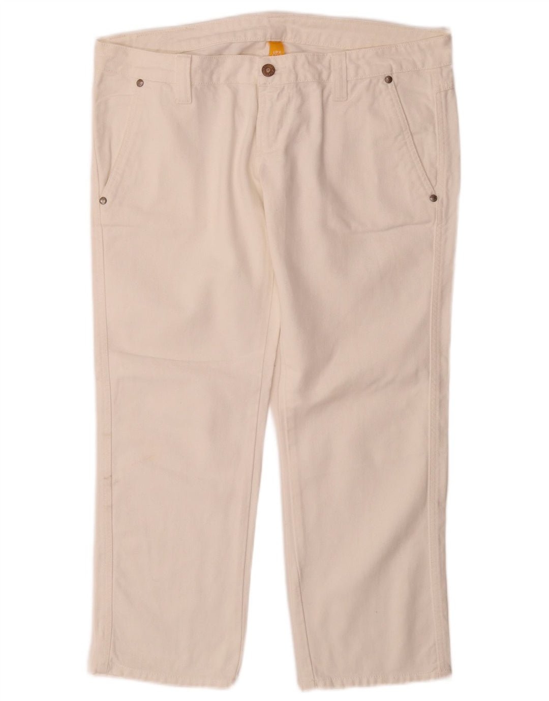 Upstar Womens Straight Jeans W32 L27 White Cotton