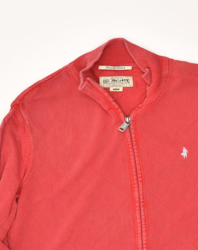 MARLBORO CLASSICS Mens Cardigan Sweater Medium Red Cotton | Vintage Marlboro Classics | Thrift | Second-Hand Marlboro Classics | Used Clothing | Messina Hembry 