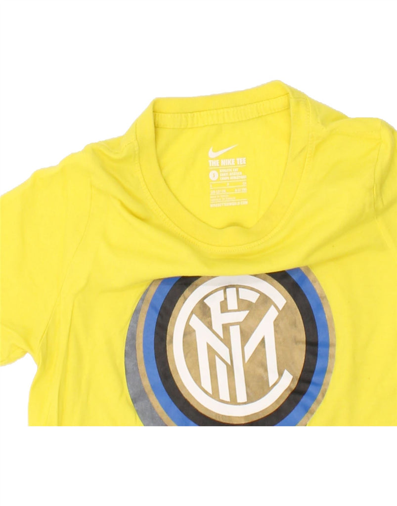 NIKE Boys Graphic T-Shirt Top 8-9 Years Small Yellow Cotton | Vintage Nike | Thrift | Second-Hand Nike | Used Clothing | Messina Hembry 