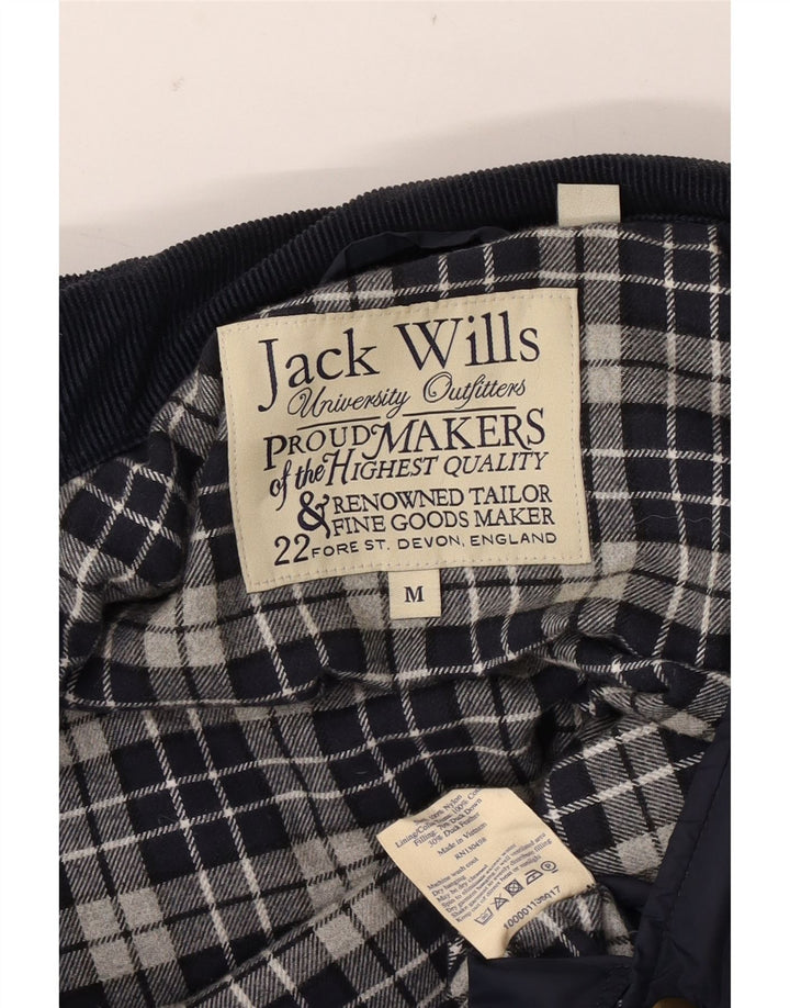 Jack Wills Mens Padded Gilet UK 38 Medium Navy Blue Nylon