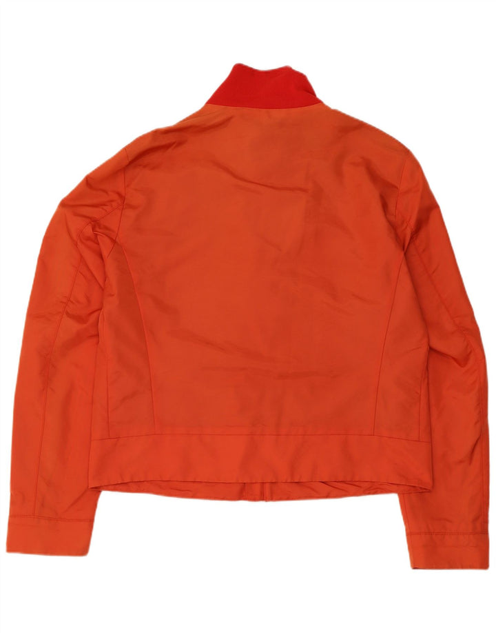 Hugo Boss Mens Crop Bomber Jacket EU 52 XL Orange Polyamide