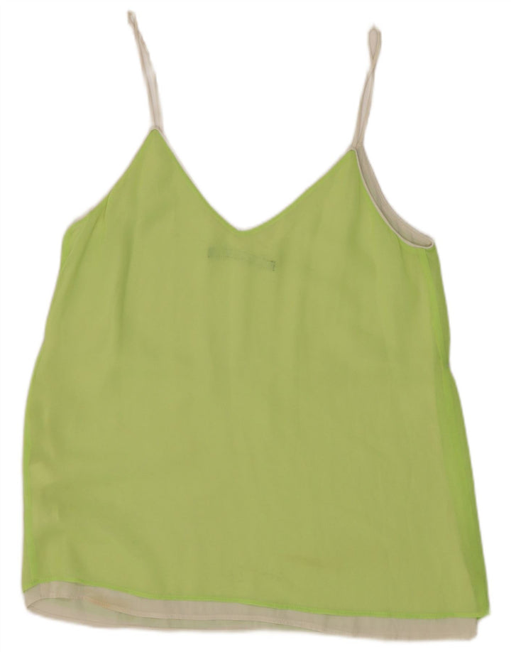 Zara Womens Cami Top UK 10 Small Green Polyester