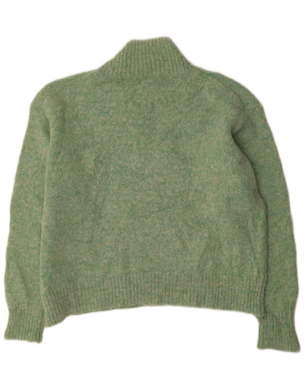 Whistles Womens Turtle Neck Jumper Sweater UK 14 Medium Green Flecked