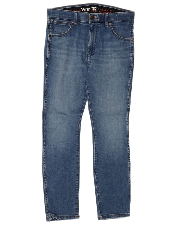 Wrangler Mens Larston Slim Jeans W30 L30 Blue Cotton