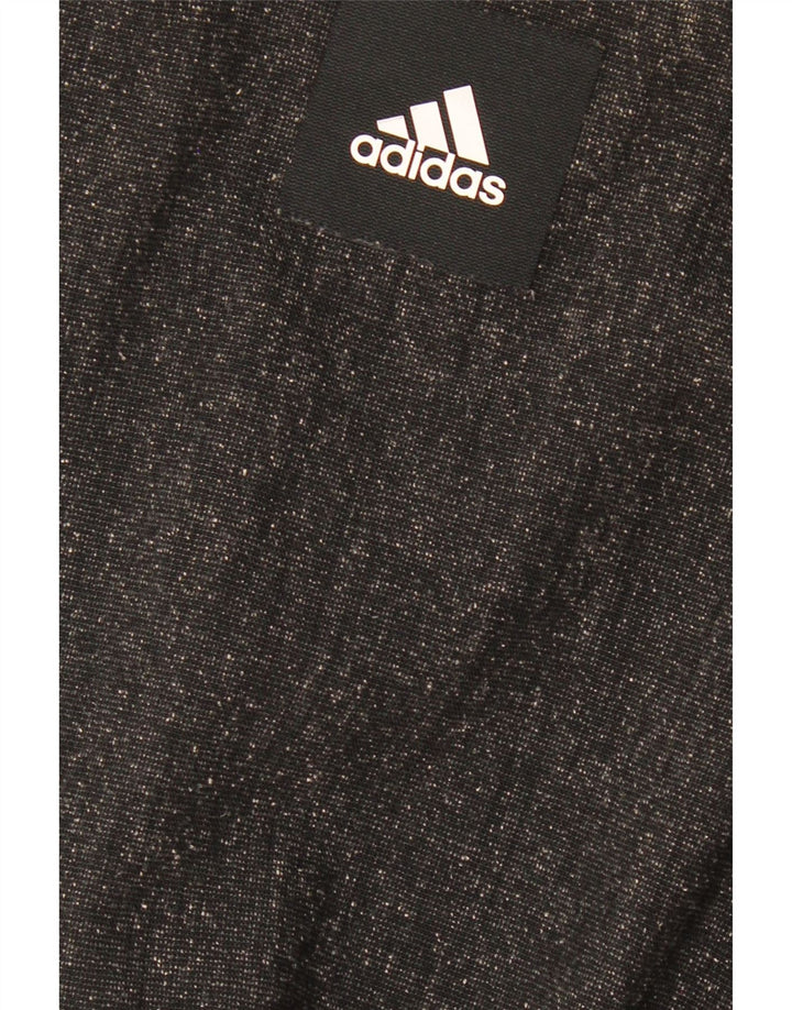 ADIDAS Mens Zip Neck Sweatshirt Jumper Large Grey Colourblock Vintage Adidas and Second-Hand Adidas from Messina Hembry 