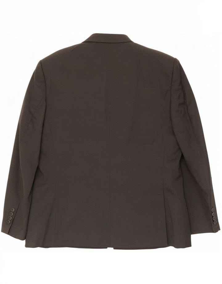 Marks & Spencer Mens 2 Button Regular Fit Blazer Jacket UK 46 XL Grey Wool