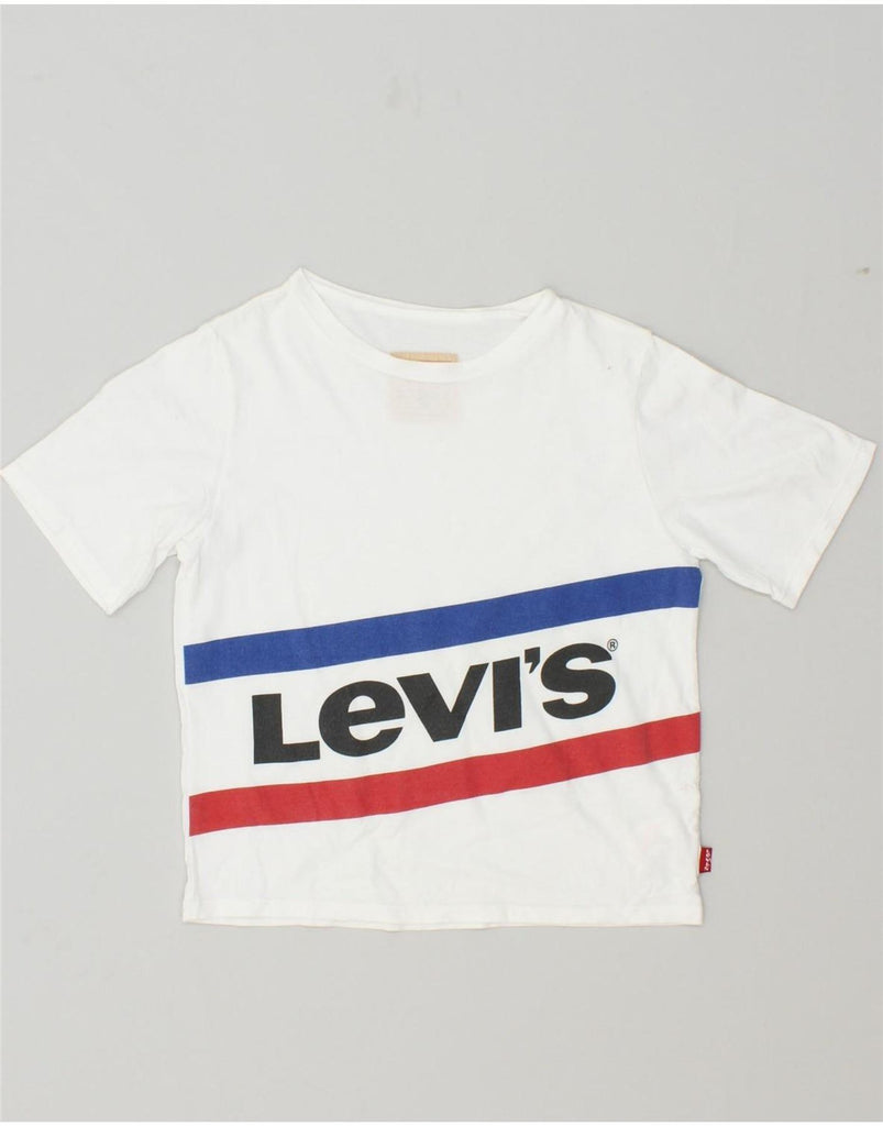 LEVI'S Boys Graphic T-Shirt Top 7-8 Years White Cotton Vintage Levi's and Second-Hand Levi's from Messina Hembry 