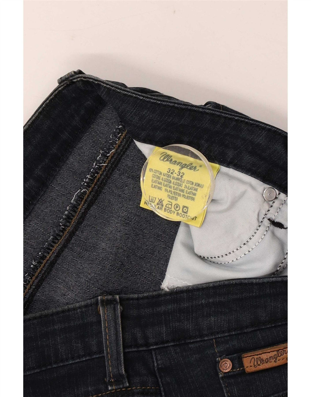 Wrangler Womens Bootcut Jeans W32 L32 Navy Blue Cotton