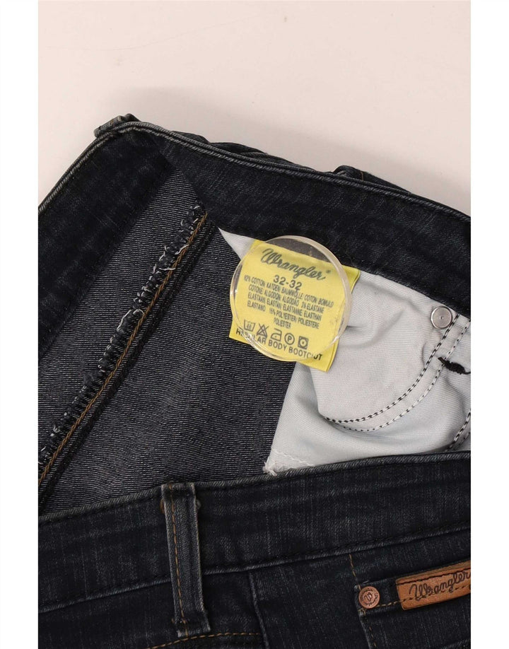 Wrangler Womens Bootcut Jeans W32 L32 Navy Blue Cotton