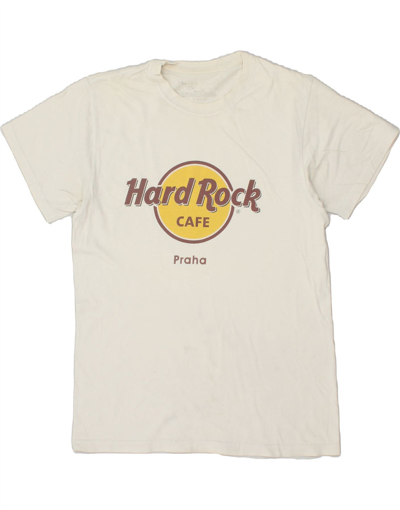 HARD ROCK CAFE Mens Praha Graphic T-Shirt Top Medium White | Vintage Hard Rock Cafe | Thrift | Second-Hand Hard Rock Cafe | Used Clothing | Messina Hembry 