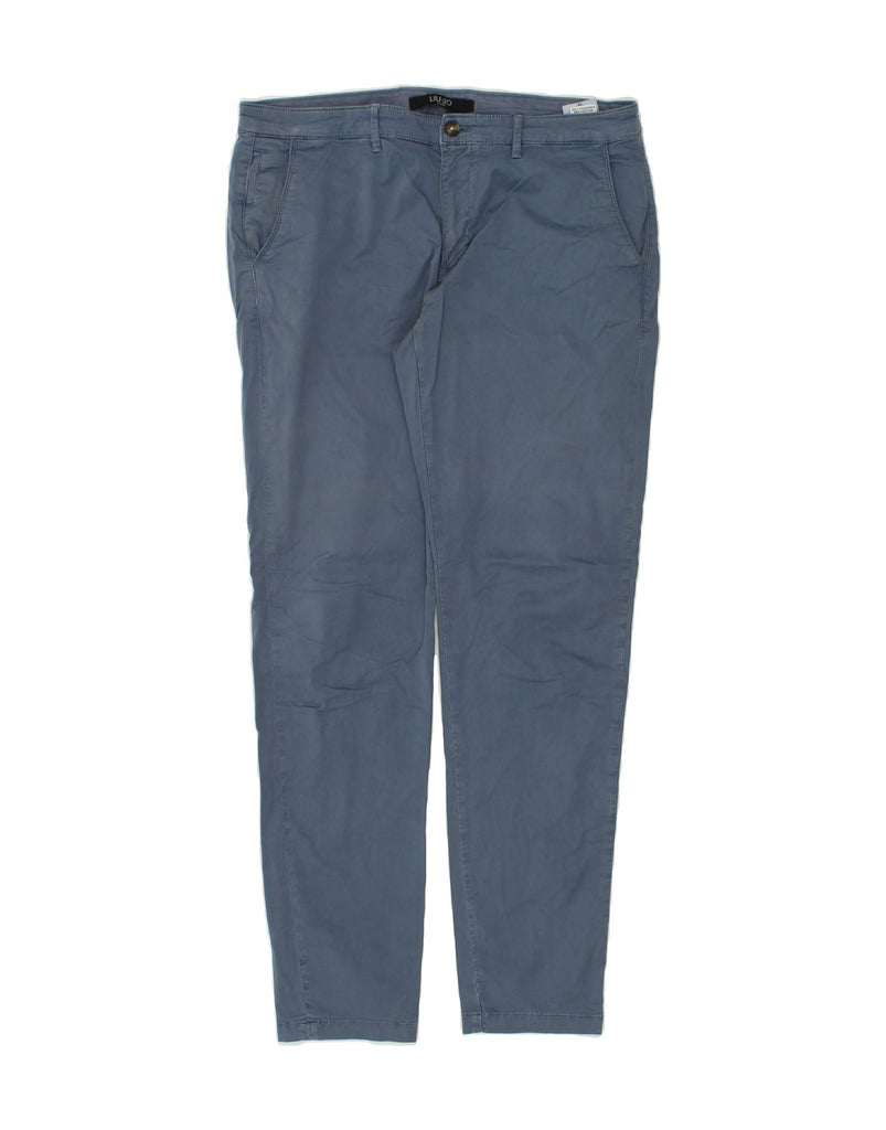 LIU JO Mens Slim Chino Trousers IT 52 XL W36 L33  Blue Cotton | Vintage Liu Jo | Thrift | Second-Hand Liu Jo | Used Clothing | Messina Hembry 