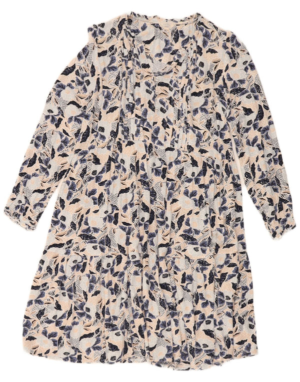 Fat Face Womens Long Sleeve Tiered Dress UK 14 Medium Multicoloured Floral