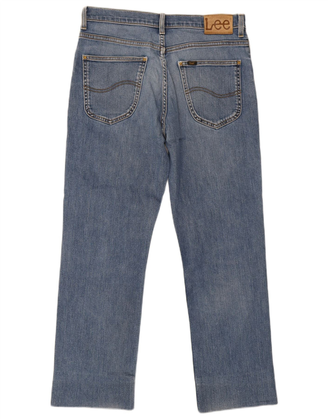 Lee Mens Straight Jeans W34 L27 Blue Cotton
