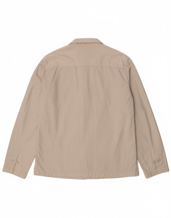 Gas Mens Bomber Jacket UK 42 XL Off White Cotton