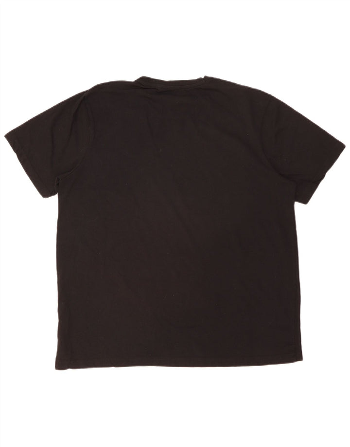 MOUNTAIN WAREHOUSE Mens Graphic T-Shirt Top Large Black Cotton