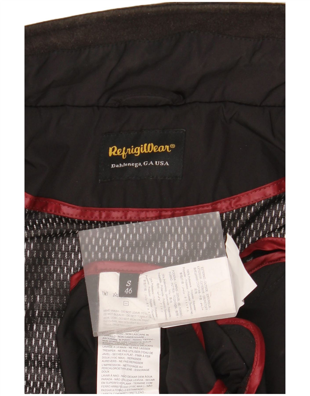 Refrigiwear Mens Bomber Jacket EU 46 Small Black Polyester