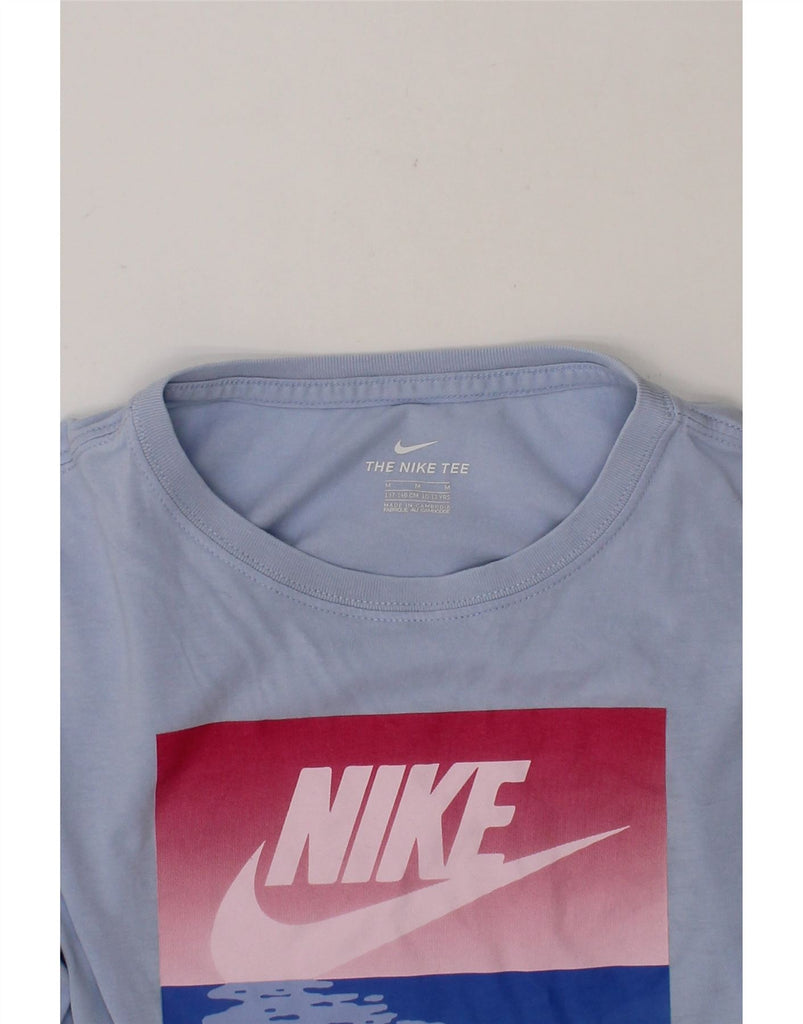 NIKE Girls Graphic T-Shirt Top 10-11 Years Medium  Blue Cotton Vintage Nike and Second-Hand Nike from Messina Hembry 