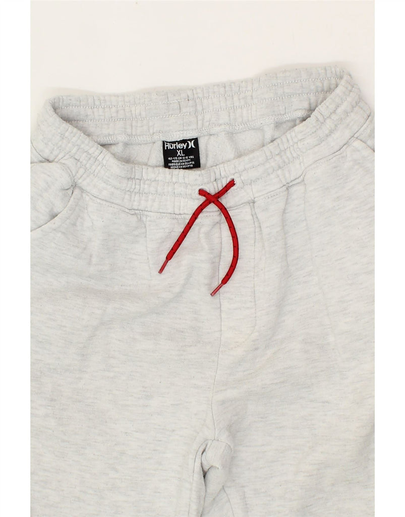 HURLEY Boys Graphic Tracksuit Trousers Joggers 13-14 Years XL Grey Cotton Vintage Hurley and Second-Hand Hurley from Messina Hembry 