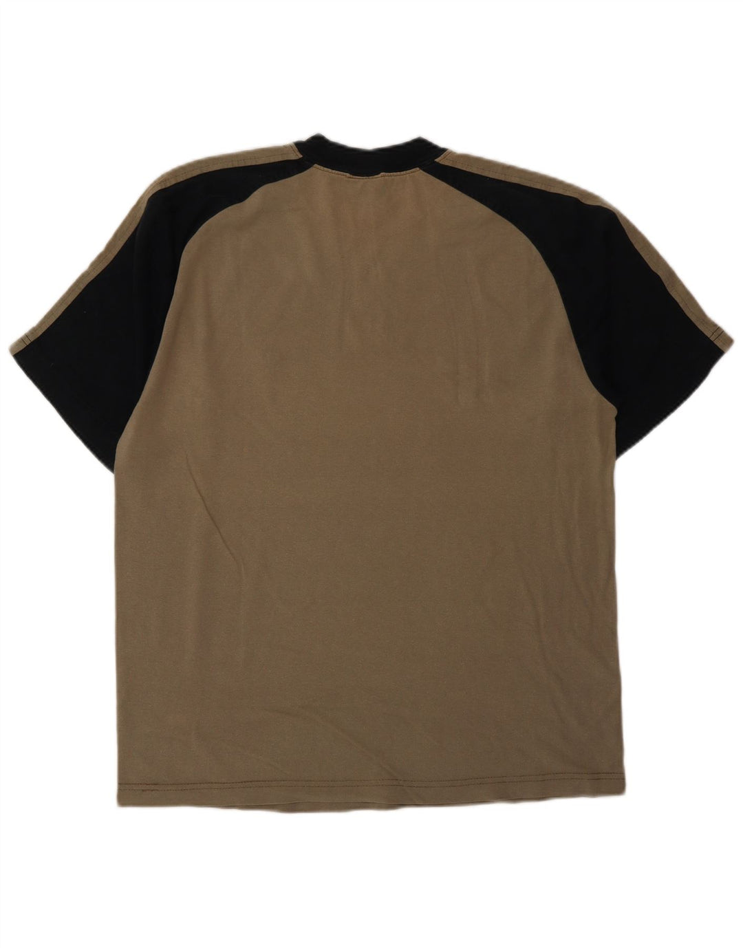 CHAMPION Mens T-Shirt Top Medium Brown Colourblock Cotton