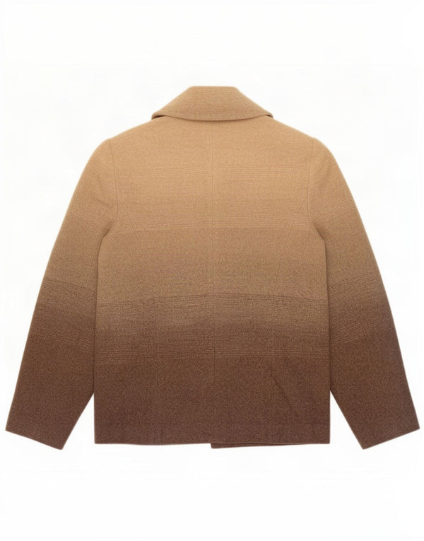 Marks & Spencer Womens Jacket UK 8 Small Brown Colourblock New Wool