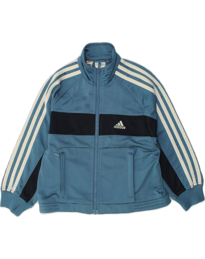 ADIDAS Boys Tracksuit Top Jacket 5-6 Years  Blue Polyester | Vintage Adidas | Thrift | Second-Hand Adidas | Used Clothing | Messina Hembry 