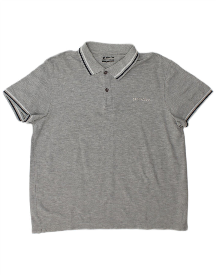Lotto Mens Polo Shirt Medium Grey Flecked