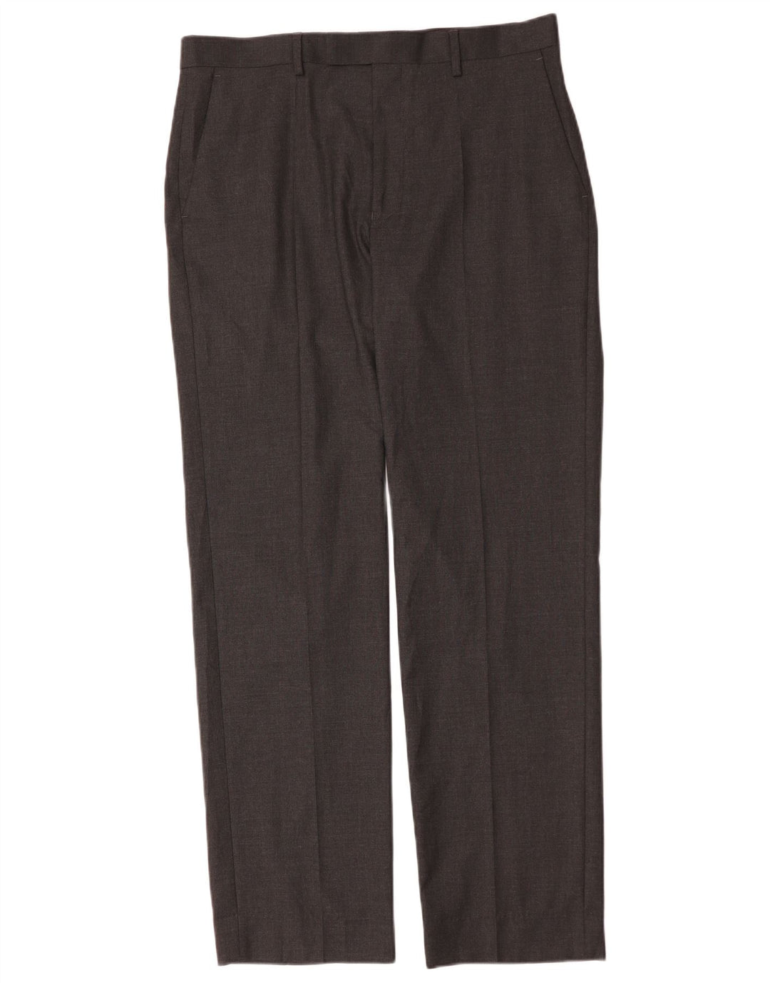 Marks & Spencer Mens Straight Regular Fit Suit Trousers W34 L33 Grey