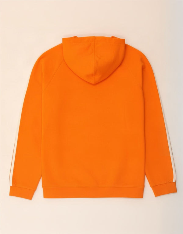 Adidas Mens Zip Hoodie Sweater Large Orange Cotton
