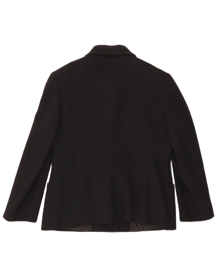 Vintage Womens 3 Button Blazer Jacket UK 18 XL Black Wool