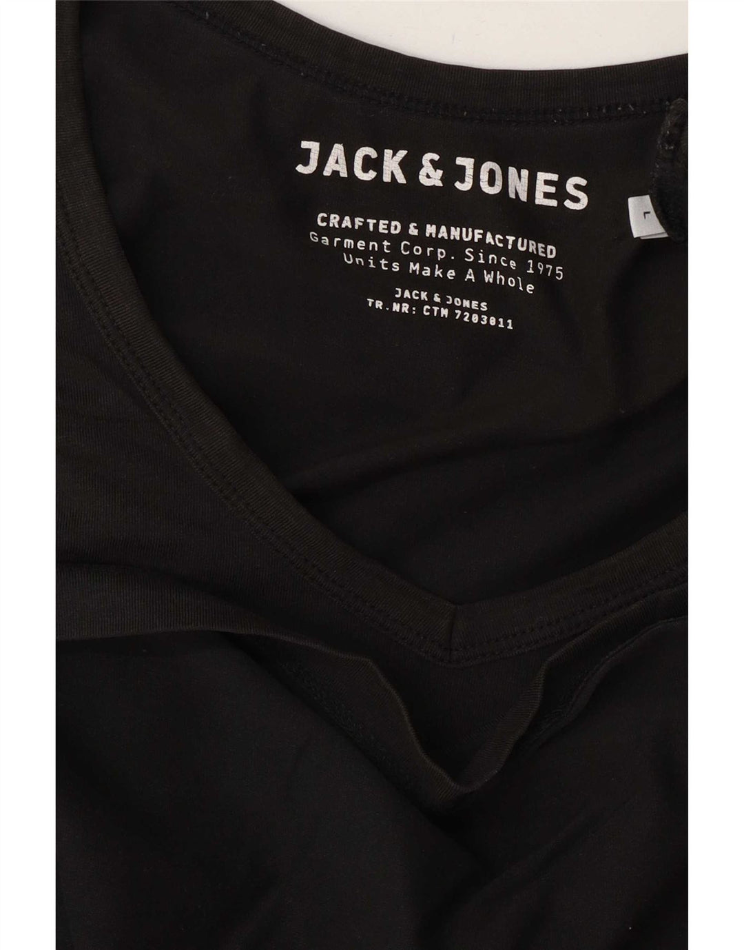Jack & Jones Mens T-Shirt Top Large Black