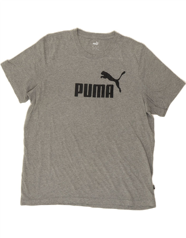 PUMA Mens Graphic T-Shirt Top 2XL Grey Vintage Puma and Second-Hand Puma from Messina Hembry 