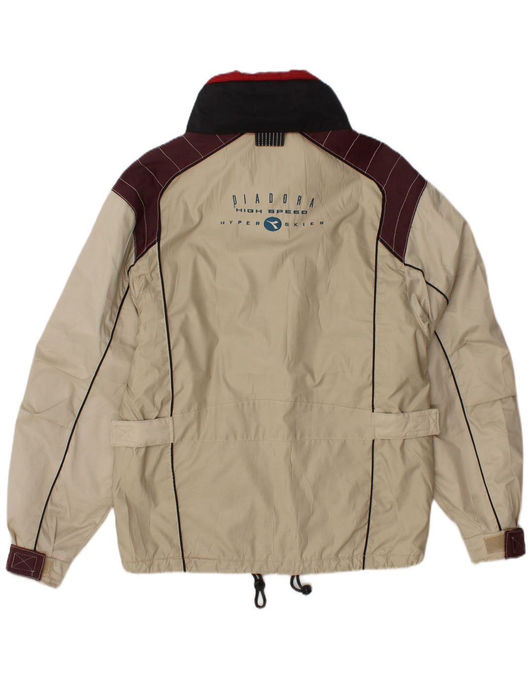 Diadora Mens Graphic Ski Jacket Small White Colourblock Polyester
