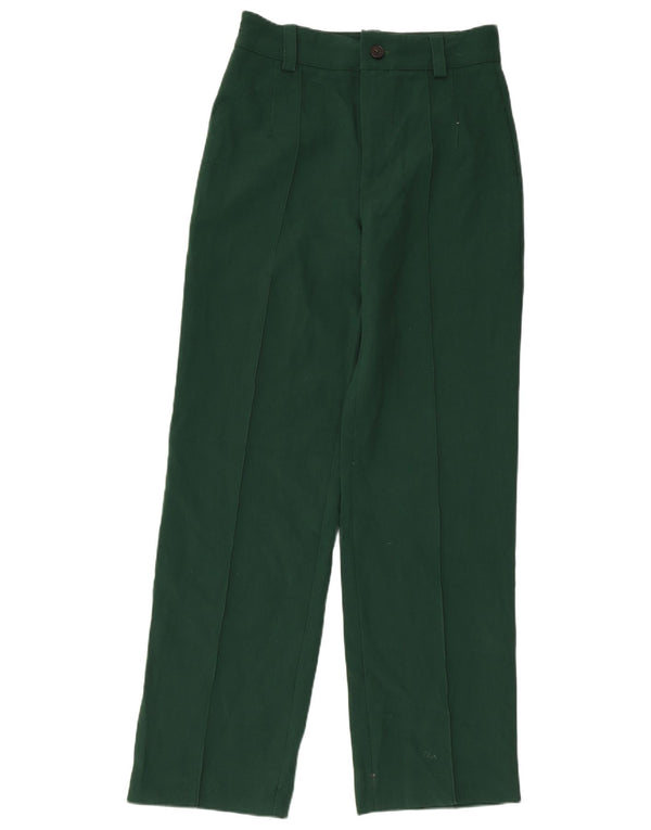 Zara Womens Straight Suit Trousers Medium W28 L31 Green Polyester