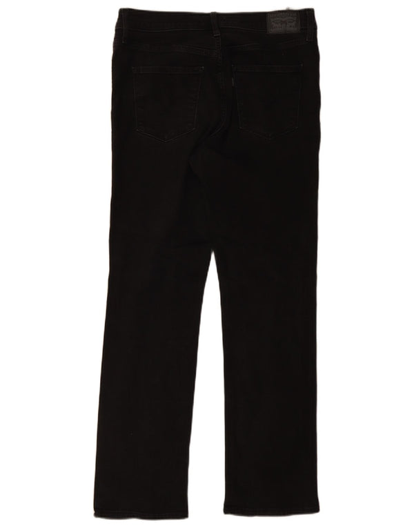 Levi's Womens 314 Shaping Straight Jeans W31 L30 Black Cotton