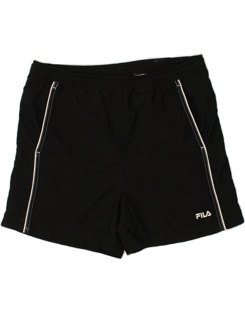 FILA Mens Sport Shorts Medium Black | Vintage Fila | Thrift | Second-Hand Fila | Used Clothing | Messina Hembry 