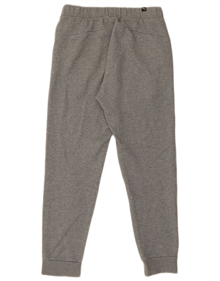 Puma Mens Graphic Tracksuit Trousers Joggers Medium  Grey Cotton