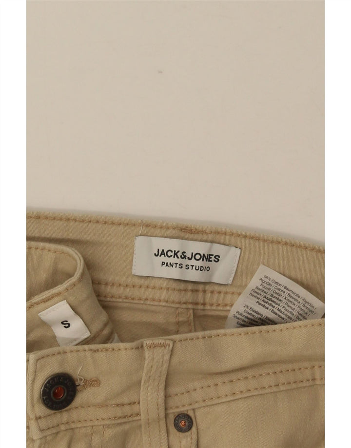 JACK & JONES Mens Chino Shorts Small W31 Beige Cotton