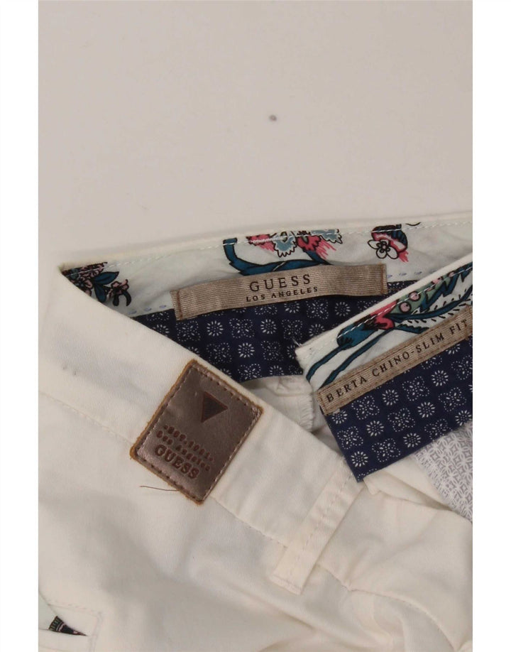 Guess Womens Berta Slim Fit Chino Trousers W34 L29 White