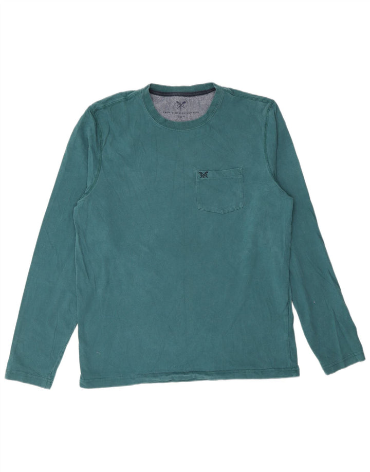 Crew Clothing Mens Top Long Sleeve Medium Green Cotton
