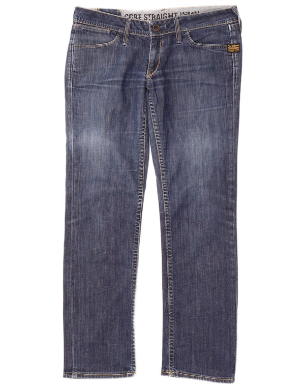 G-Star Mens Straight Jeans W32 L32 Blue Cotton