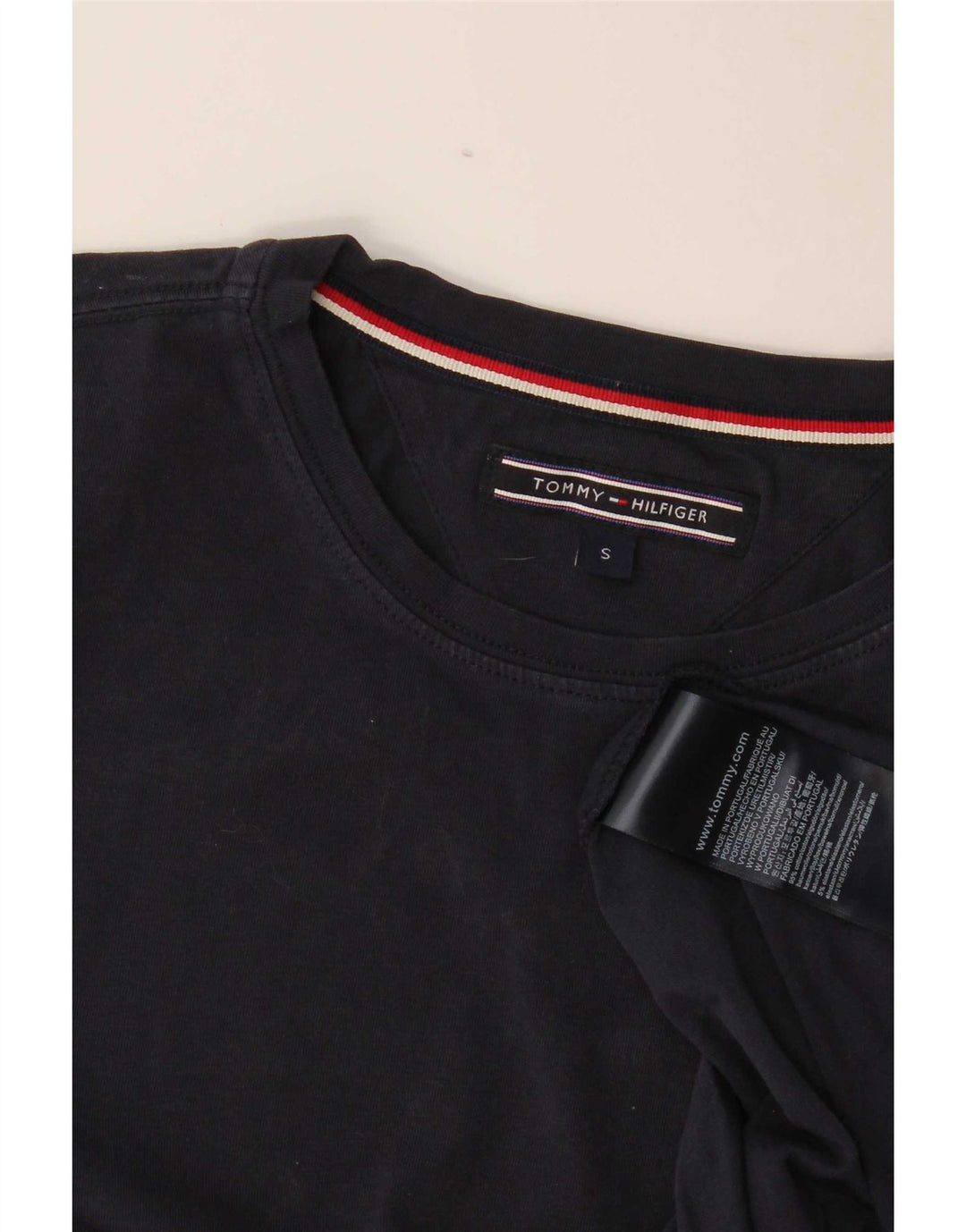 Tommy Hilfiger Mens T-Shirt Top Small Navy Blue Cotton