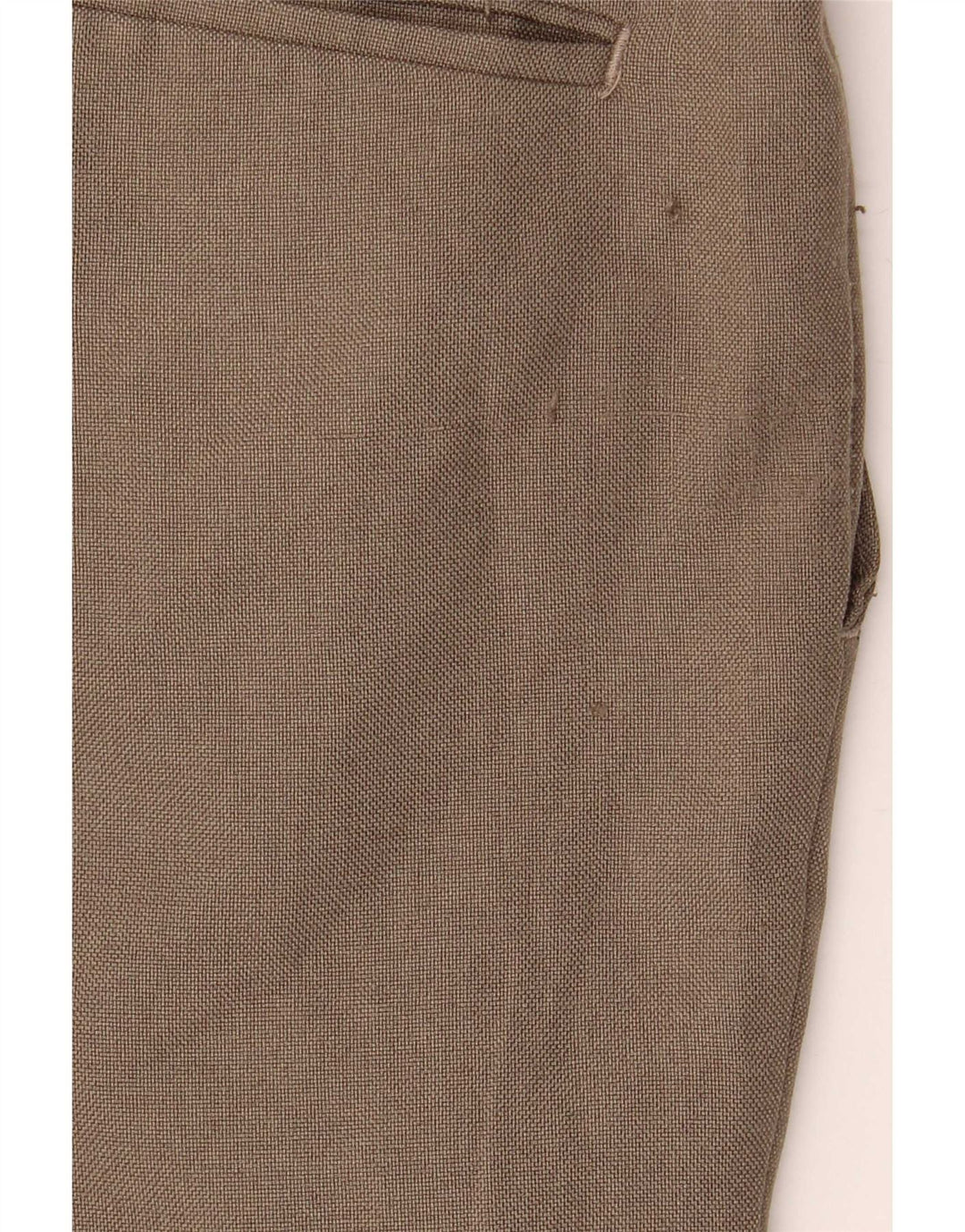 Farah Mens Pegged Suit Trousers W42 L30 Brown Polyester